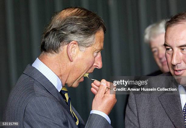 The Duke of Rothesay visits the Scottish Agricultural Organisation Society Farmers' Co-operative at the Girvan Early Potato Growers Warehouse on June...