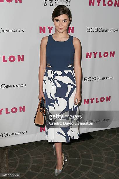 Olivia Giannulli arrives at NYLON and BCBGeneration's Annual Young Hollywood May Issue Event at HYDE Sunset: Kitchen + Cocktails on May 12, 2016 in...