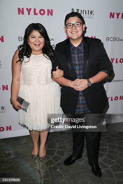 Actress Raini Rodriguez and Rico Rodriguez arrive at NYLON and BCBGeneration's Annual Young Hollywood May Issue Event at HYDE Sunset: Kitchen +...