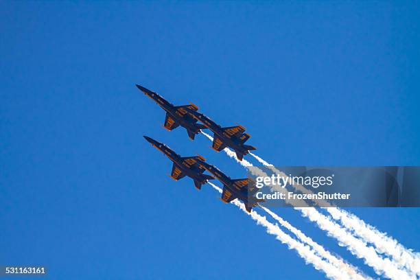 us navy blue angels squadron - f18 wing stock pictures, royalty-free photos & images