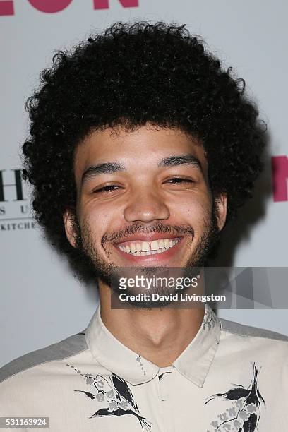 Justice Smith arrives at NYLON and BCBGeneration's Annual Young Hollywood May Issue Event at HYDE Sunset: Kitchen + Cocktails on May 12, 2016 in West...