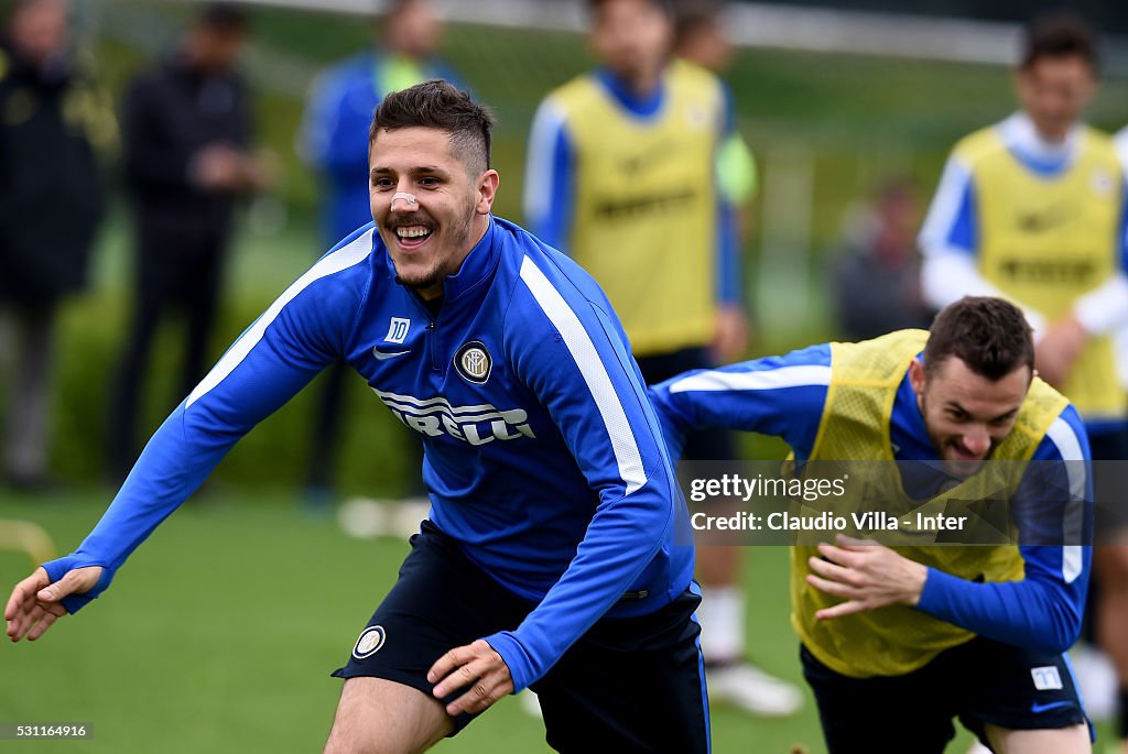 FC Internazionale Training Session And Press Conference