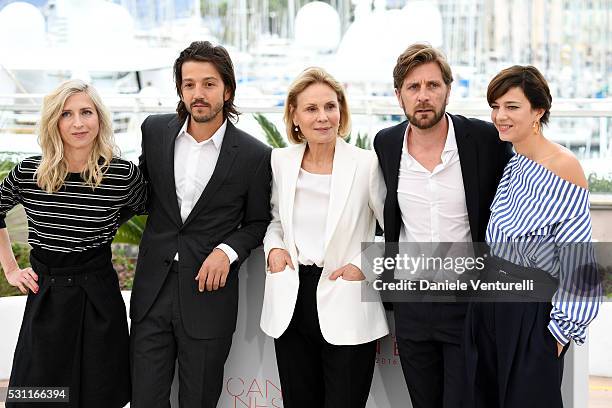 Jury members Jessica Hausner, Diego Luna, Marthe Keller, Ruben Oestlund and Celine Sallette attend the Jury Un Certain Regard Photocall during the...