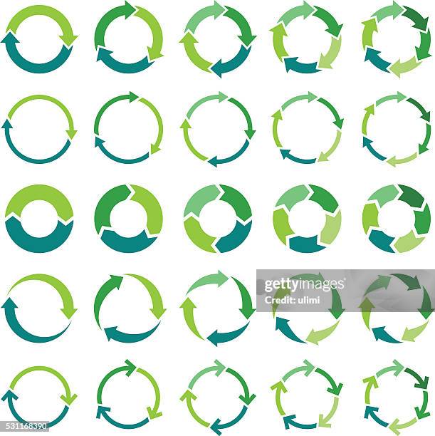 circle infographic - arrow diagram stock illustrations