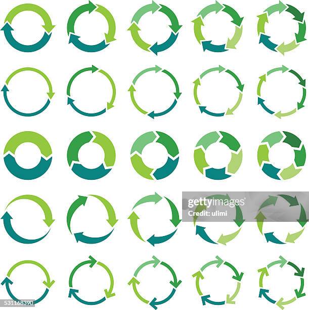 circle infographic - recycling stock illustrations