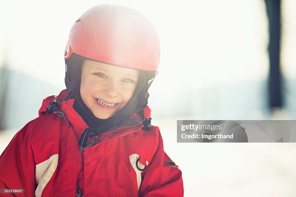 Happy little skier