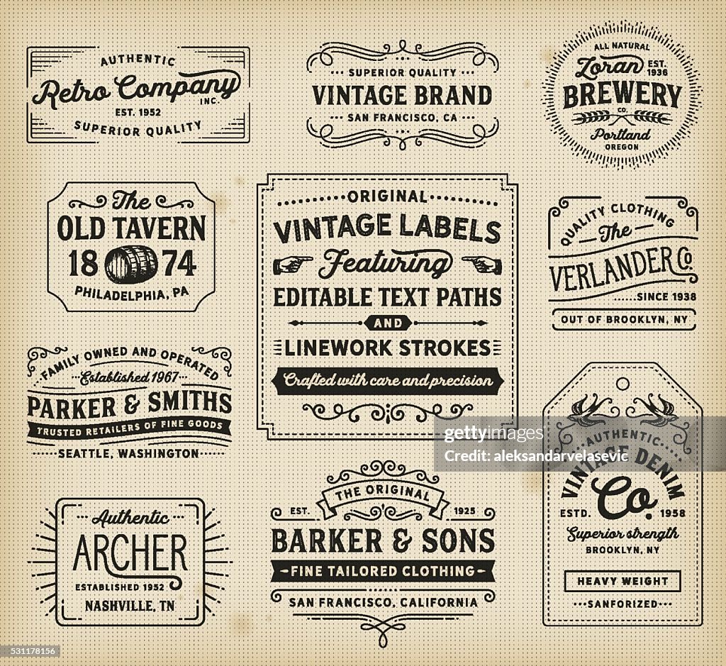 Vintage Labels and Signs