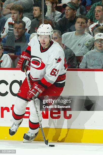 Carolina Hurricanes at Philadelphia Flyers And Player Josef Vasicek.