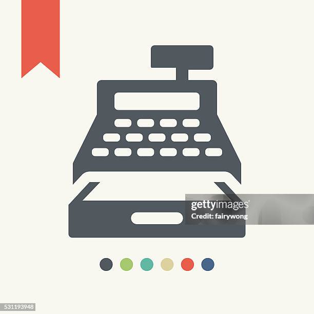 cash register icon - checkout register stock illustrations