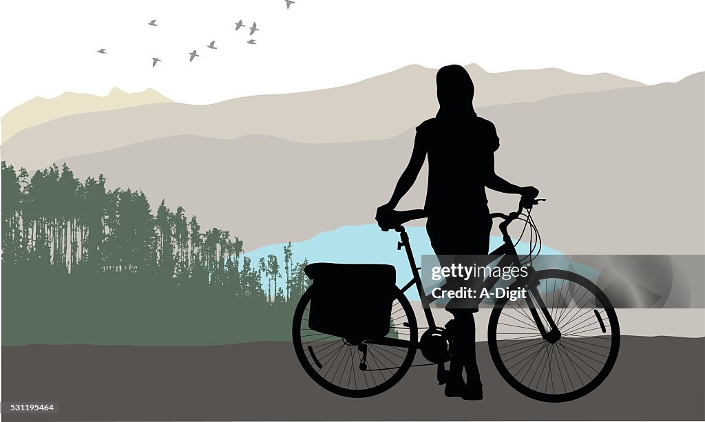 Cycle Ride Saight Vector Scenic Bicycle Ride Snapshot High-Res Vector Graphic - Getty Images