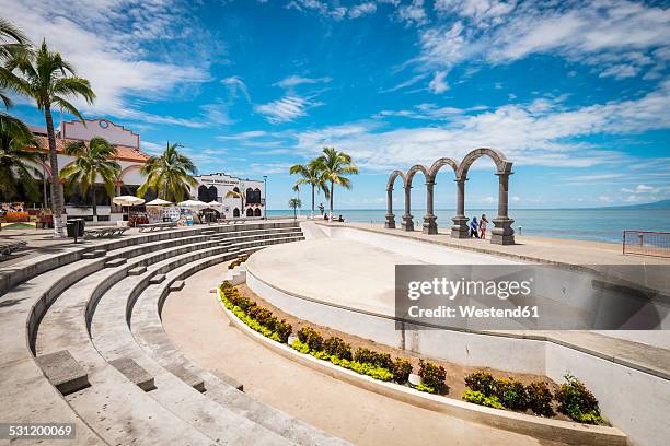 mexico, jalisco, puerto vallarta, los arcos amphitheater - amphitheater stock pictures, royalty-free photos & images