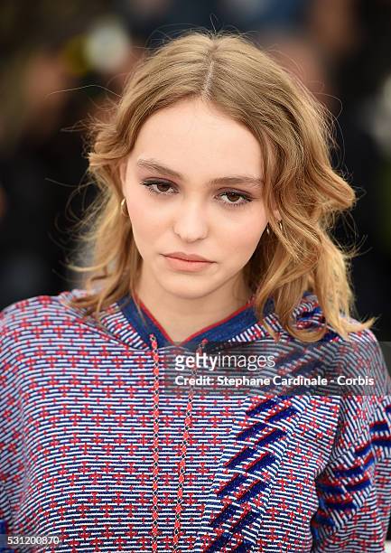 Actress Lily-Rose Depp attends the 'The Dancer' Photocall during the 69th annual Cannes Film Festival at the Palais des Festivals on May 13, 2016 in...