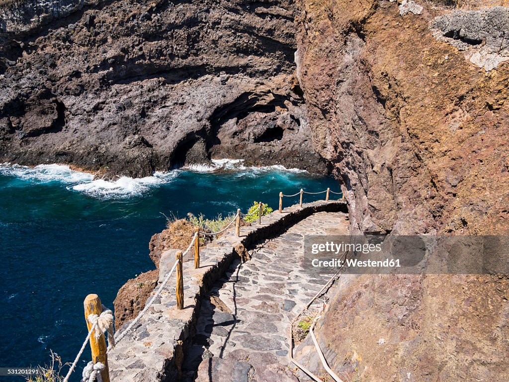 Spain, Canary Islands, La Palma, Camino del Prois, path to Poris de Candelaria