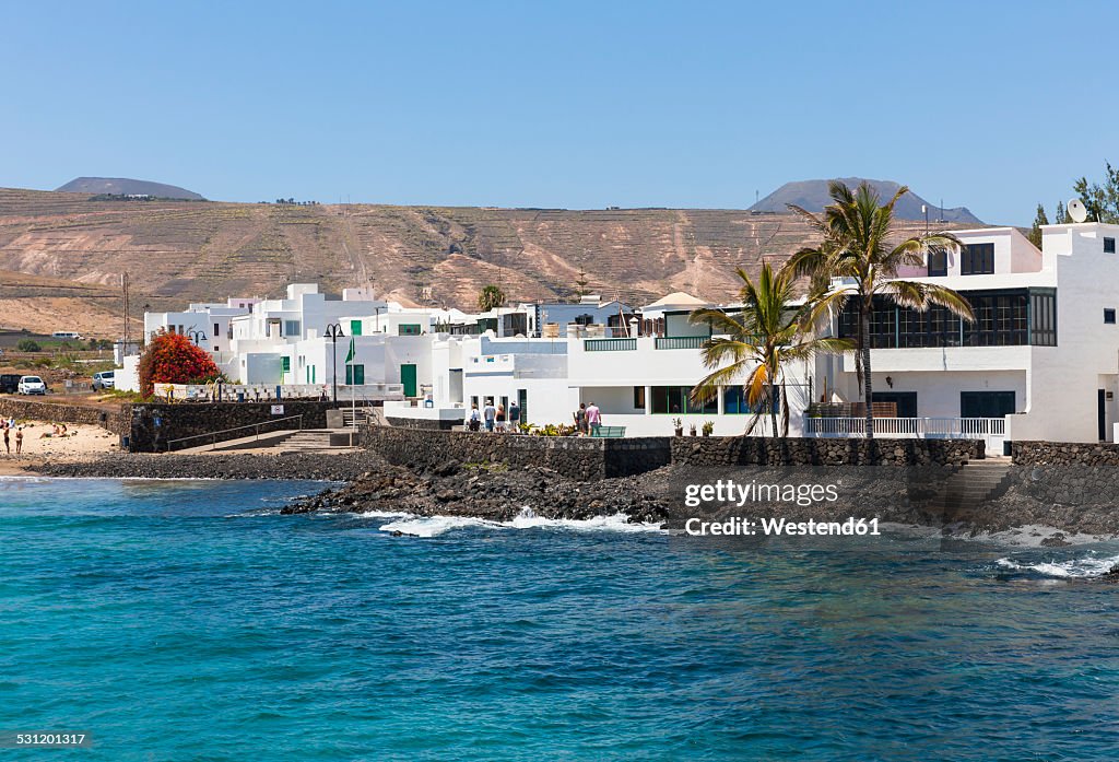 Spain, Canary Islands, Lanzarote, Punta de la Vela, Fishing village near Arrieta