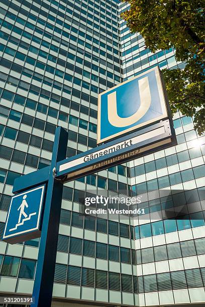 germany, hamburg, underground sign gaensemarkt at caffamacherreihe - underground sign 個照片及圖片檔