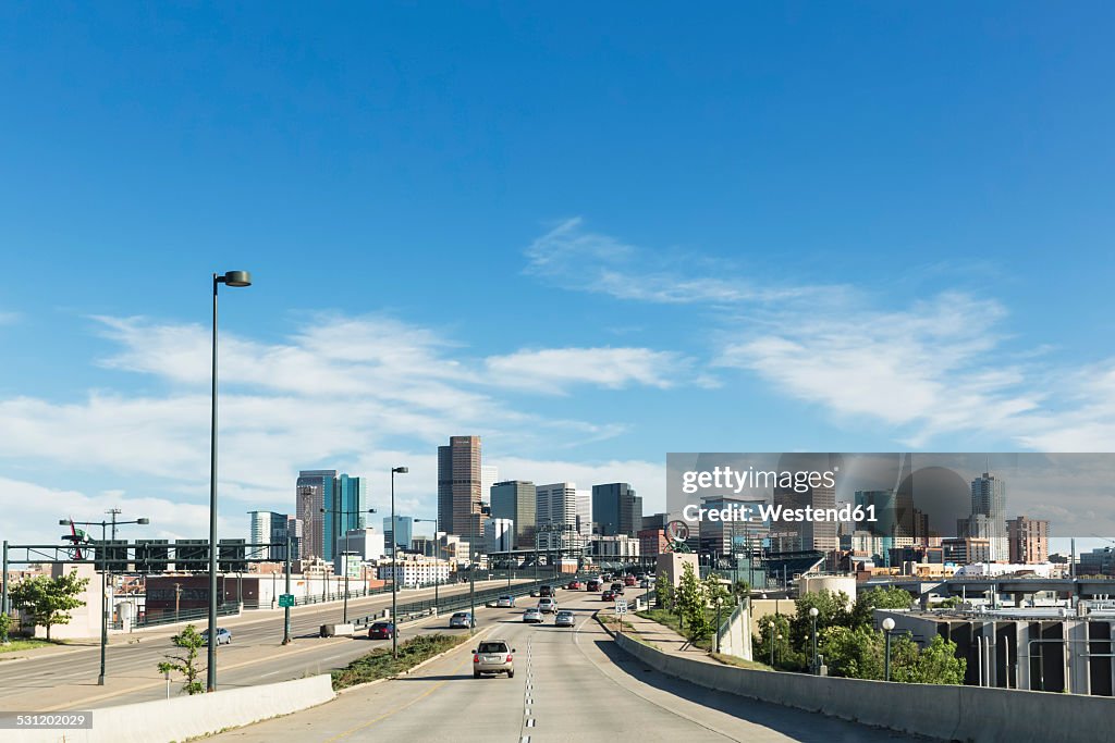 USA, Colorado, Denver, Highway, Interstate 25