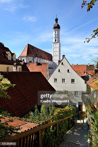 germany, bavaria, upper bavaria, landsberg am lech, church of the assumption - landsberg stock pictures, royalty-free photos & images