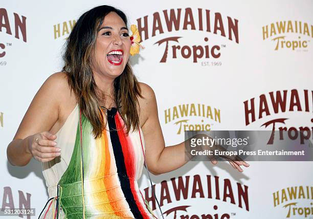 Tamara Falco attends Hawaiian Tropic presentation at Espacio Como on May 12, 2016 in Madrid, .
