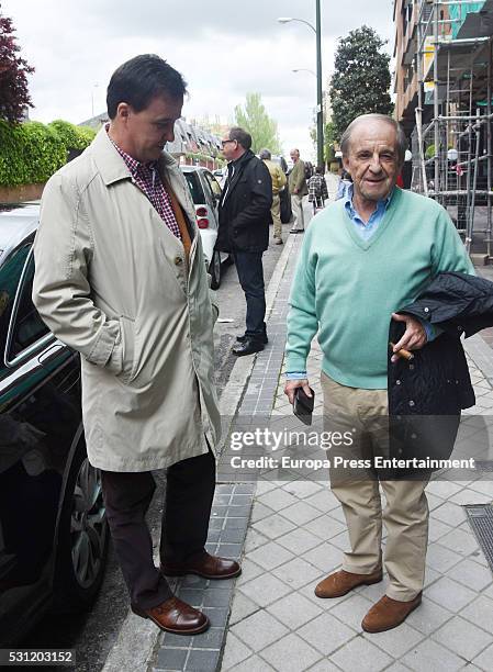 Jose Ramon de la Morena and Jose Maria Garcia are seen leaving restaurant on May 12, 2016 in Madrid, Spain.