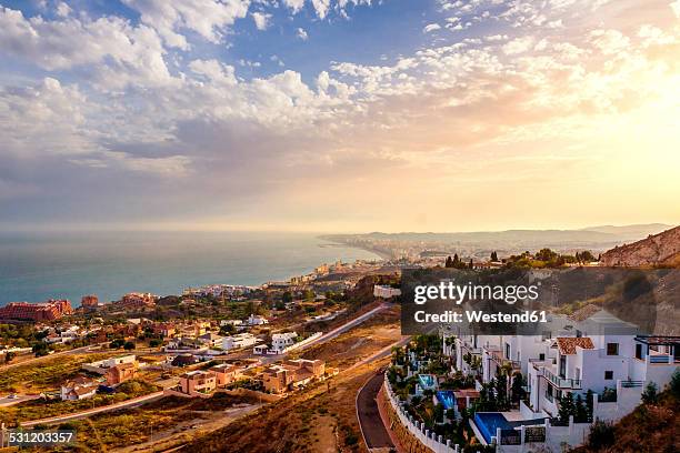 spain, andalusia, malaga province, marbella, panorama - marbella stock pictures, royalty-free photos & images
