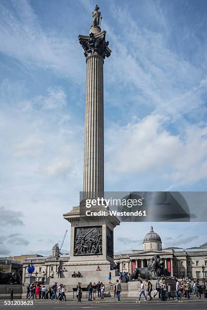 united kingdom, england, london, trafalgar square, nelson's column - trafalgar square stock pictures, royalty-free photos & images