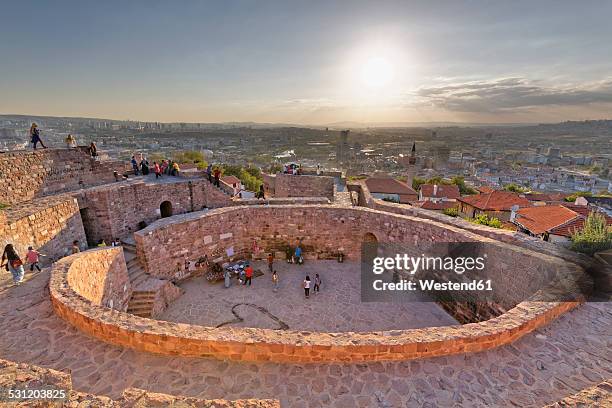 turkey, ankara, view of the city from ankara citadel - ankara stock pictures, royalty-free photos & images