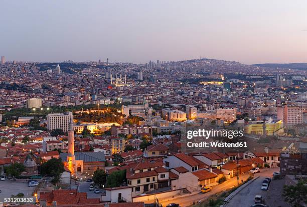 turkey, ankara, view of the city with aslanhane and kocatepe mosque - ankara stock pictures, royalty-free photos & images