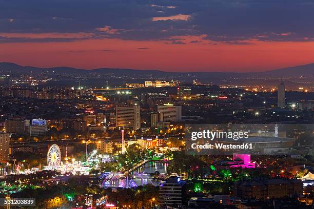 turkey, ankara, view of the city with genclik park - ankara stockfoto's en -beelden