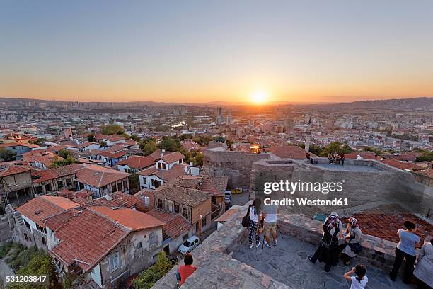 turkey, ankara, view of the city from ankara citadel - ankara turkey - fotografias e filmes do acervo
