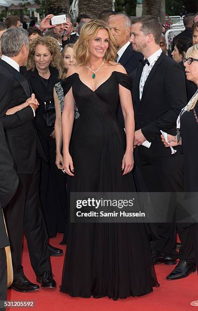 Julia Roberts attends the screening of "Money Monster" at the annual 69th Cannes Film Festival at Palais des Festivals on May 12, 2016 in Cannes,...