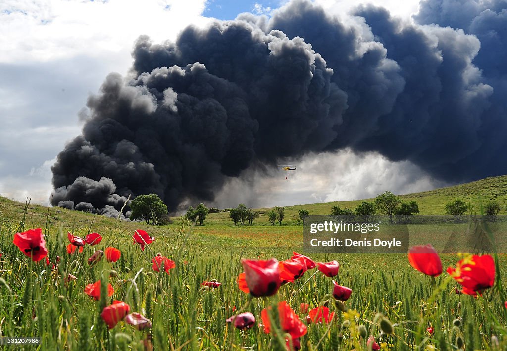 Fire At Spanish Tyre Dump