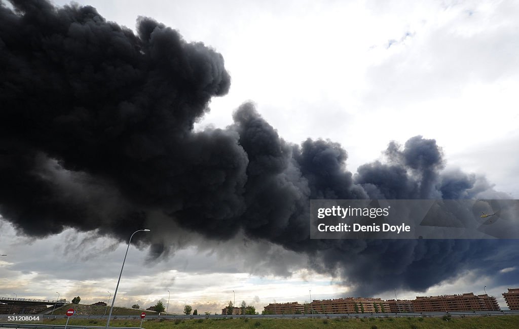Fire At Spanish Tyre Dump