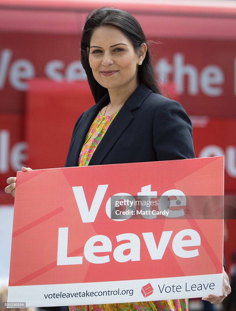 Priti Patel And Penny Mordaunt Take The Vote Leave Battle Bus To The South Coast