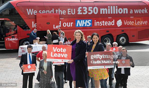 Conservative MP and Minister of State for Employment, Priti Patel and Penny Mordaunt, Minister of State for the Armed Forces and Conservative MP for...