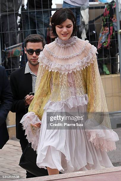 Soko arrives at 'The Dancer' Photo call during the 69th Annual Cannes Film Festival at the Palais Des Festivals on May 13, 2016 in Cannes, France .