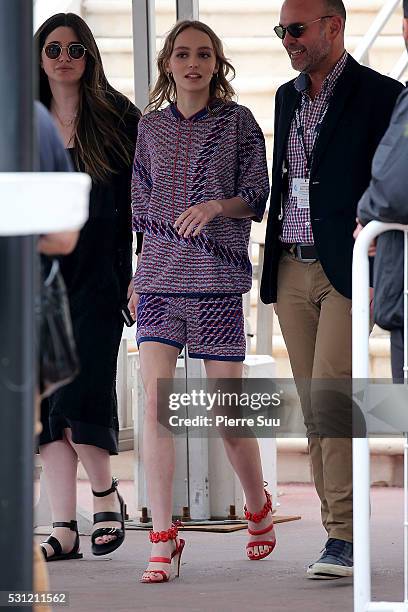 Lily-Rose Depp arrives at 'The Dancer' Photo call during the 69th Annual Cannes Film Festival at the Palais Des Festivals on May 13, 2016 in Cannes, .