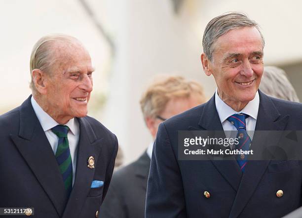 Prince Philip, Duke of Edinburgh and Gerald Grosvenor, Duke of Westminster attend the Endurance race at The Royal Windsor Horse Show on May 13, 2016...