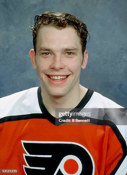 Player Shawn Antoski of the Philadelphia Flyers And Player Shawn Antoski.