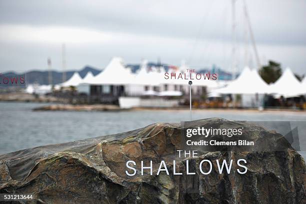 Blake Lively makes it to shore for "The Shallows" photocall during the 69th annual Cannes Film Festival at La Plage Majestic on May 13, 2016 in...