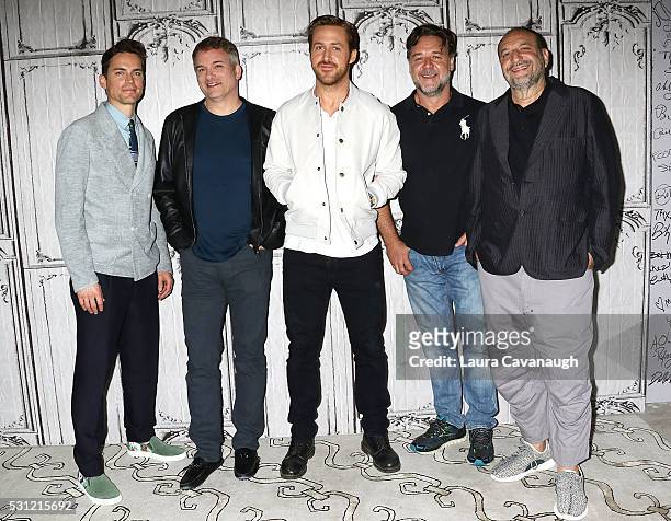 Matt Bomer, Shane Black, Ryan Gosling, Russell Crowe and Joel Silver attend AOL Build Speaker Series to discuss "The Nice Guys" at AOL Studios In New...