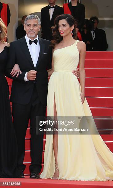 George Clooney and Amal Clooney attend the "Money Monster" Premiere during the 69th annual Cannes Film Festival on May 12, 2016 in Cannes, France.