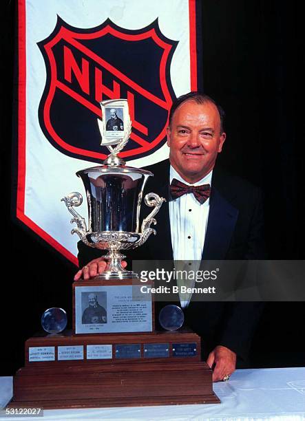 Coach of the year Scotty Bowman with Jack Adams Award.