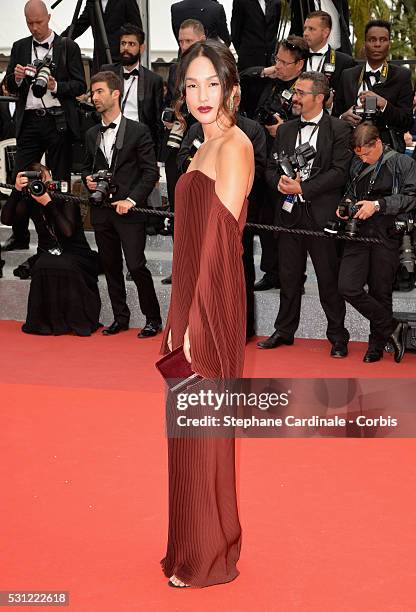 Nicole Warne attends the "Slack Bay " premiere during the 69th annual Cannes Film Festival at the Palais des Festivals on May 13, 2016 in Cannes,...