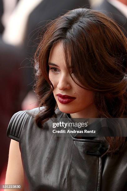 Anne Solenne Hatte attends the "Slack Bay " premiere during the 69th annual Cannes Film Festival at the Palais des Festivals on May 13, 2016 in...