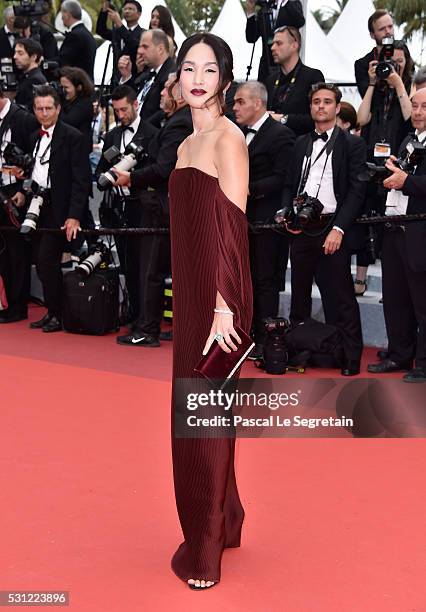 Nicole Warne attends the "Slack Bay " premiere during the 69th annual Cannes Film Festival at the Palais des Festivals on May 13, 2016 in Cannes,...