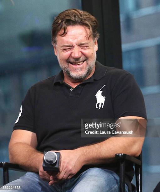 Russell Crowe attends AOL Build Speaker Series to discuss "The Nice Guys" at AOL Studios In New York on May 13, 2016 in New York City.