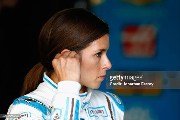 Danica Patrick, driver of the Nature's Bakery/Autism Delaware Chevrolet, drives during practice for the NASCAR Sprint Cup Series AAA 400 Drive For...