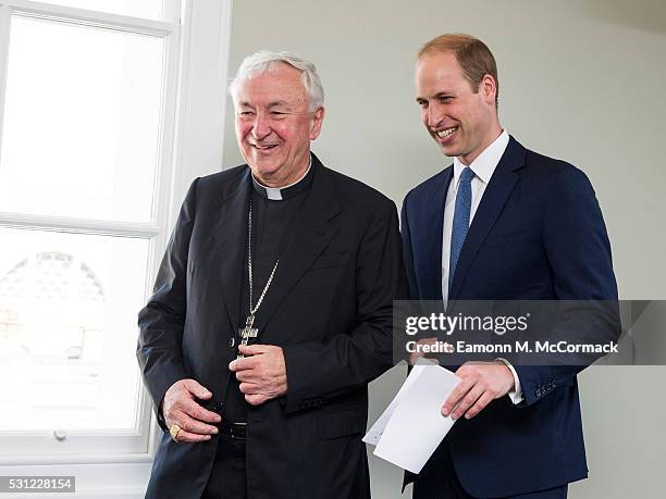 Prince William, Duke of Cambridge and Cardinal Vincent Nichols during visit to The Passage, an organisation which helps the homeless transform their...