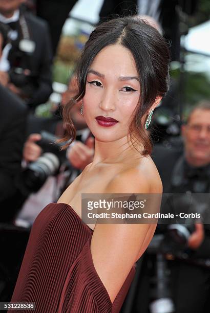 Nicole Warne attends the "Slack Bay " premiere during the 69th annual Cannes Film Festival at the Palais des Festivals on May 13, 2016 in Cannes,...