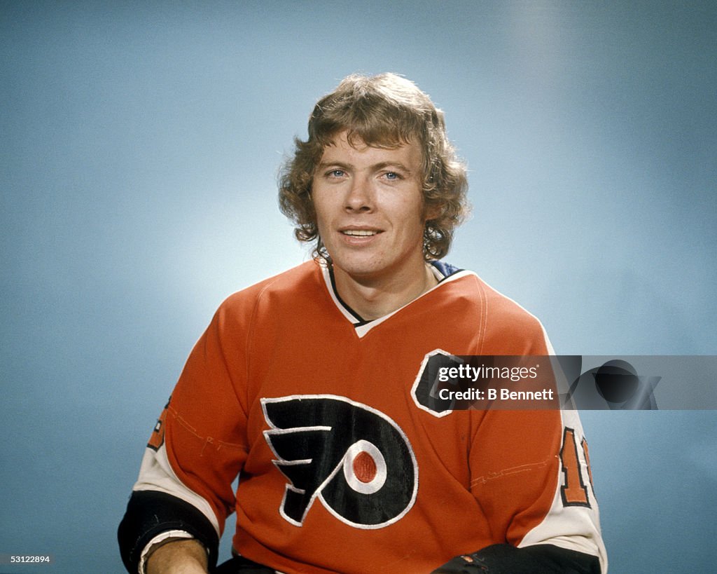 Player Bobby Clarke of the Philadelphia Flyers...